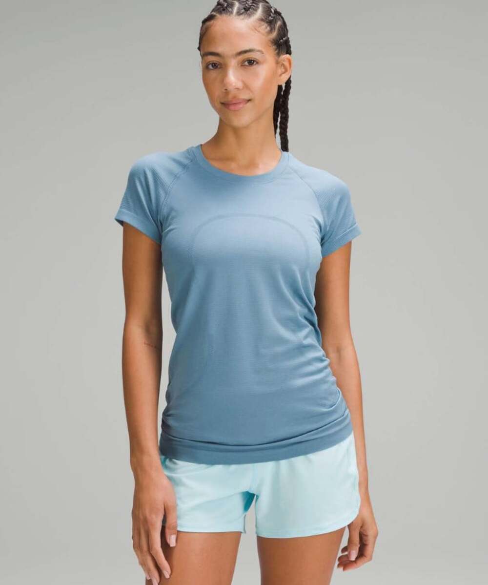 Lululemon Swiftly Tech Short-Sleeve Shirt 2.0 Utility Blue Size 4